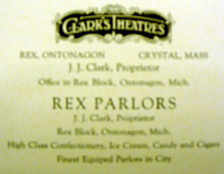 Ontonagon Theatre - Old Ad (newer photo)